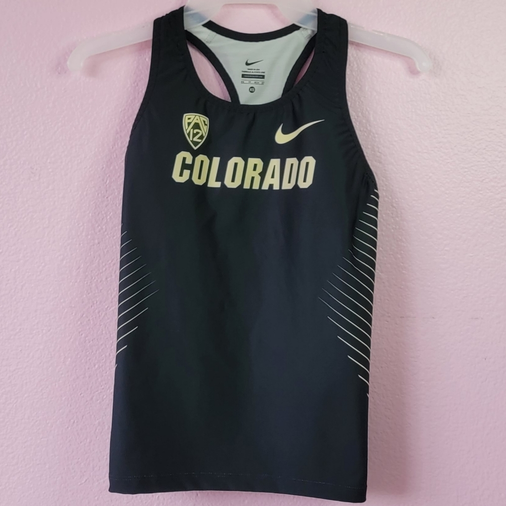 Nike Track & Field Team Issued PAC12 Authentic CU Buffs Singlet Jersey\size XS.